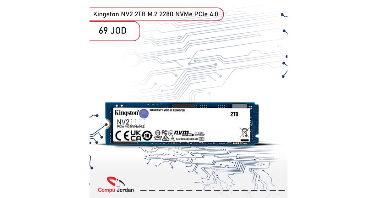 Kingston NV2 2TB M.2 2280 NVMe PCIe 4.0 Internal SSD Up to